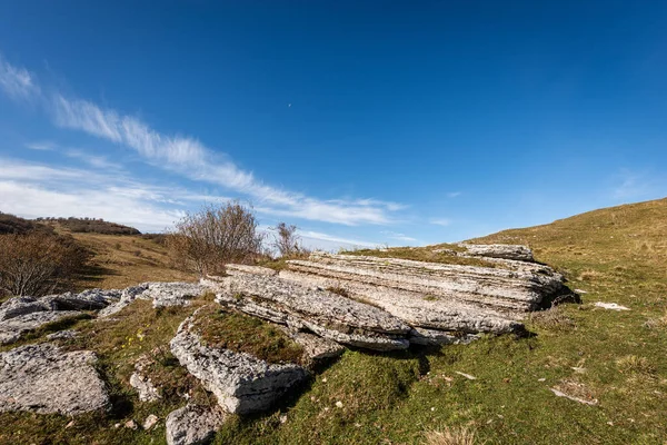 Formações Carste Rochas Lessinia Plateau Altopiano Della Lessinia Parque Natural — Fotografia de Stock