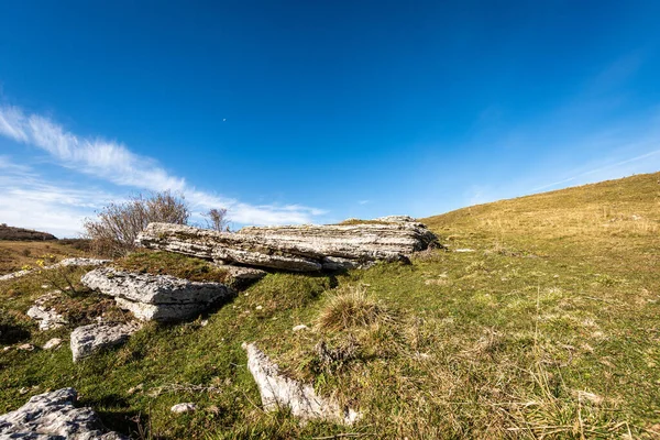 Formações Carste Rochas Lessinia Plateau Altopiano Della Lessinia Parque Natural — Fotografia de Stock