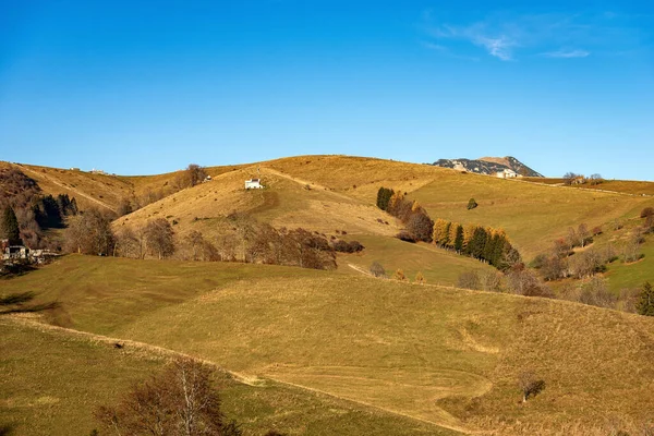 Landschap Van Het Lessinia Plateau Altopiano Della Lessinia Herfst Met — Stockfoto
