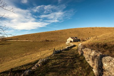 Lessinia Platosu (Altopiano della Lessinia), Bölgesel Doğal Park, Verona Eyaleti, Veneto, İtalya, Avrupa.