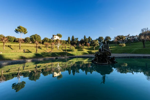 Beroemde Oude Boboli Tuinen Giardino Boboli Xix Eeuw Fontein Bassin — Stockfoto