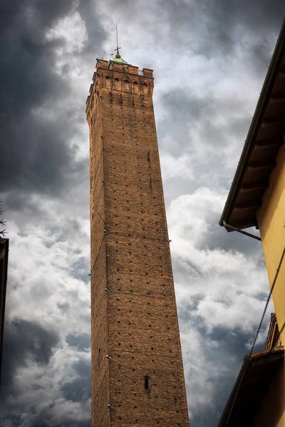 Torre Degli Asinelli Einer Der Beiden Mittelalterlichen Türme Due Torri — Stockfoto