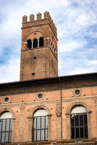 Torre Dell Arengo Medievale Palazzo Del Podestà Antico Palazzo Stile — Foto Stock