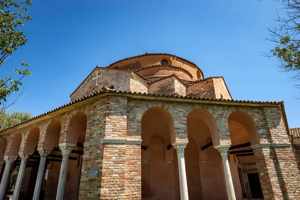 Façade Église Santa Fosca Xii Siècle Dans Île Torcello Dans — Photo