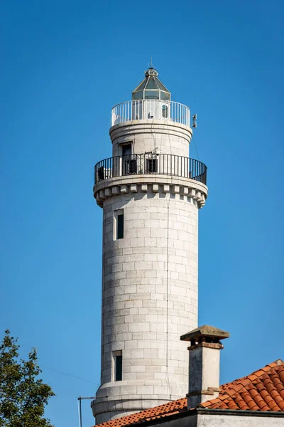 Ancient Lighthouse Island Murano Made White Stones Punta Faro Venice — Stock Photo, Image