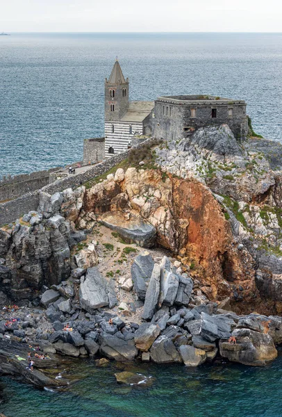 Iglesia Medieval San Pietro San Pedro Consagrada 1198 Portovenere Porto —  Fotos de Stock