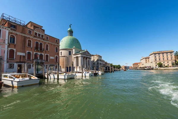 Venise Canal Grande Grand Canal Église San Simeon Piccolo Santi — Photo
