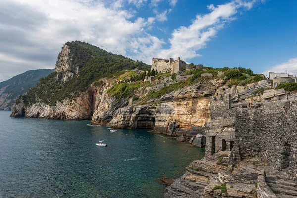 Oude Doria Kasteel 1164 Xix Eeuw Van Porto Venere Portovenere — Stockfoto