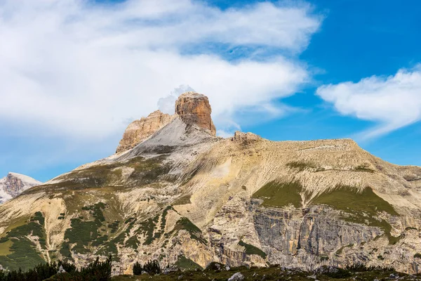 Pico Montaña Torre Dei Scarperi Schwabenalpenkopf Parque Natural Tre Cime — Foto de Stock