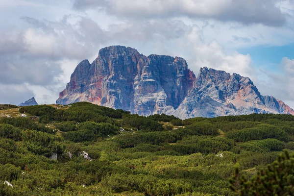 Mountain Peak Croda Rossa Ampezzo Hohe Gaisl 3146 Seen Drei — Stock Photo, Image