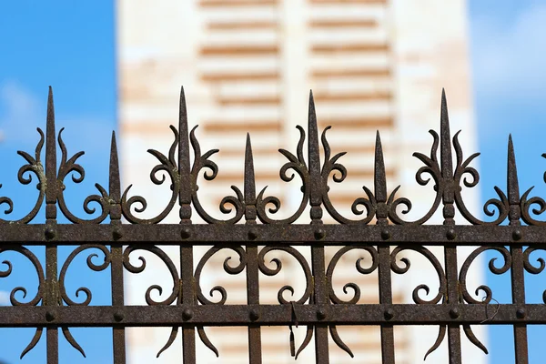 Rusty Wrought Iron Fence — Stock Photo, Image