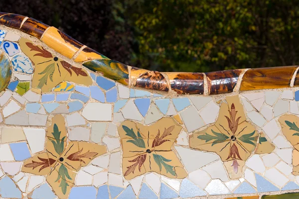 Ceramic Bench Park Guell - Barcelona Spain — Stock Photo, Image