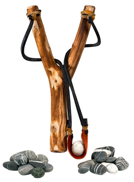 ручной работы деревянные рогатки на белом