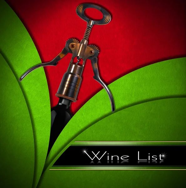 Diseño de la lista de vinos —  Fotos de Stock