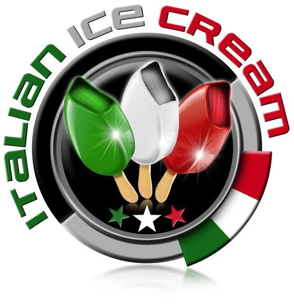 Ikona lody włoskie — Zdjęcie stockowe