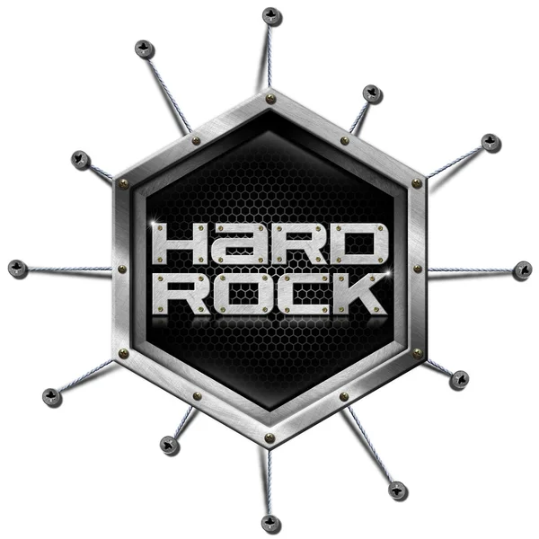 Hard Rock - metal altıgen — Stok fotoğraf