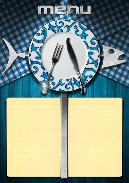 Fish Menu Design — Stock Photo, Image