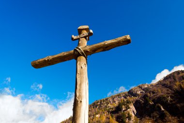 Wooden Cross - Italian Alps clipart