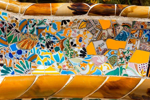 Ceramic Bench Park Guell - Barcelona Spain — Stock Photo, Image