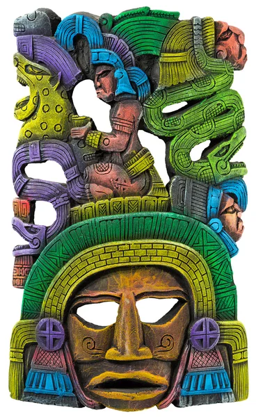 Mayan Clay Mask - Mexico — Stock Photo, Image