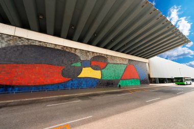 Joan Miro - Large Ceramic Mural - Barcelona clipart