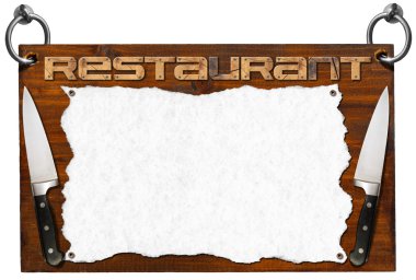 Kırpma yolu ile restoran tabela