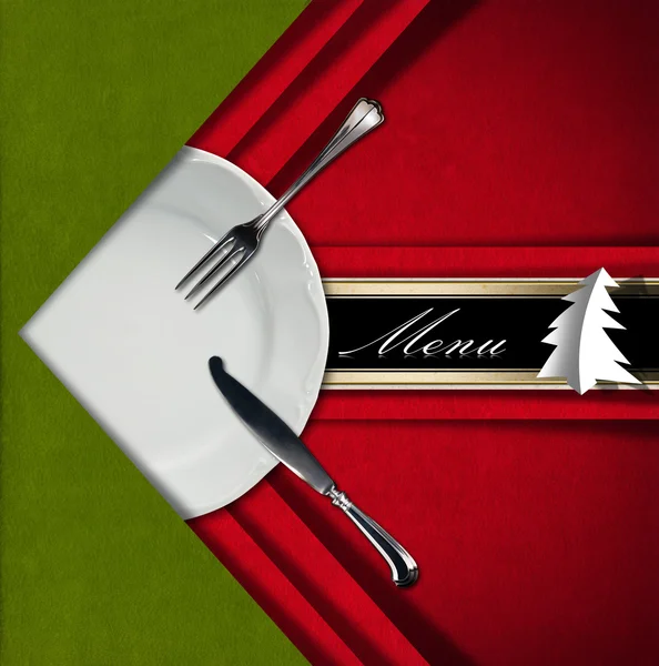 Restaurant Kerstmenu — Stockfoto