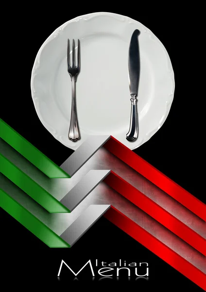 Menu del ristorante italiano Design — Foto Stock