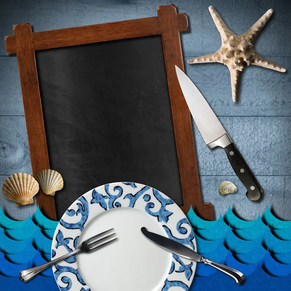 Seafood - Menu Template — Stock Photo, Image