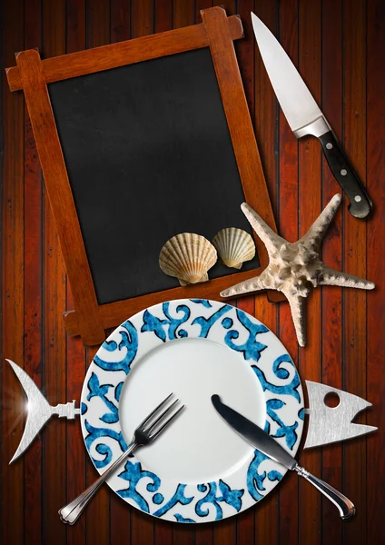 Seafood Menu Background — Stock Photo, Image