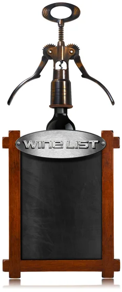 Lista dei vini Lavagna vuota — Foto Stock