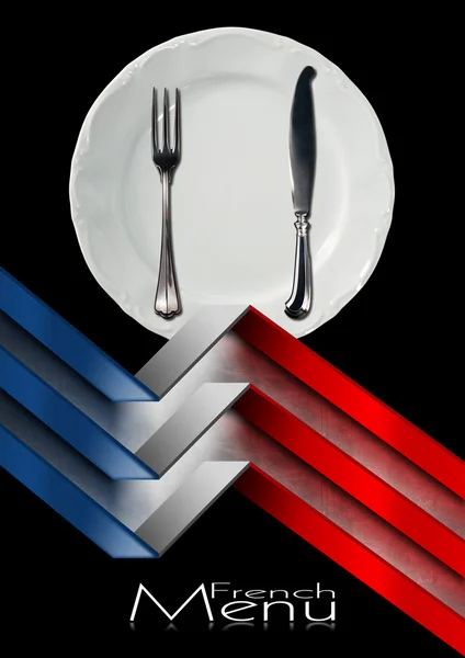 フランスのレストラン メニューのデザイン — ストック写真