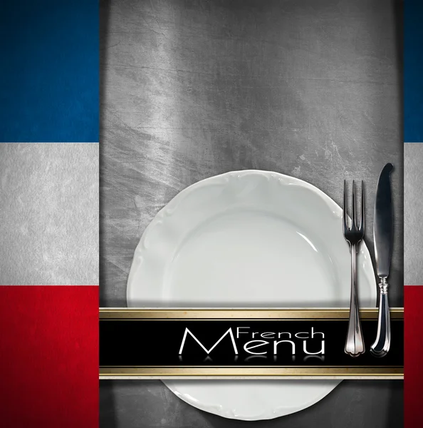 Französisches Restaurant Menüdesign — Stockfoto
