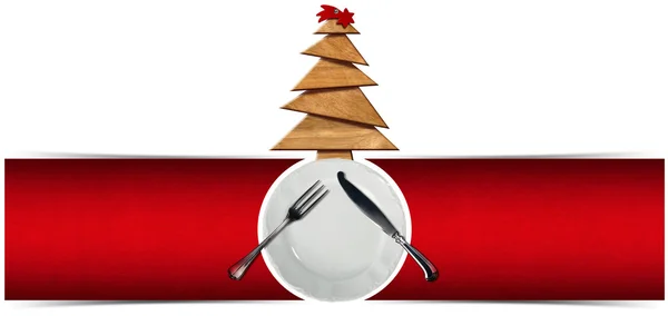 Weihnachten Restaurant Menü Banner — Stockfoto