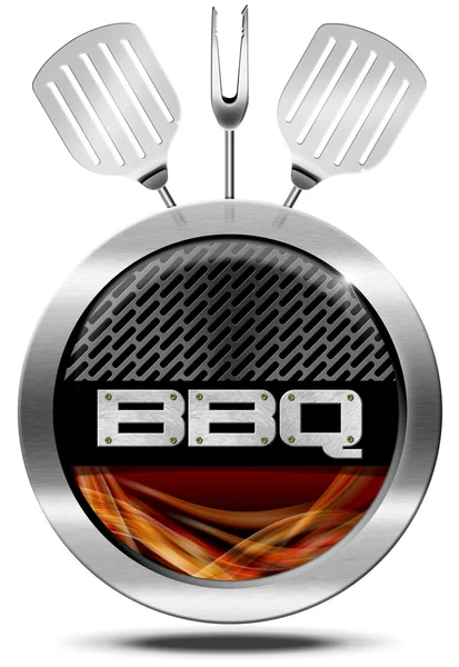 BBQ Symbol - grill ikona — Zdjęcie stockowe