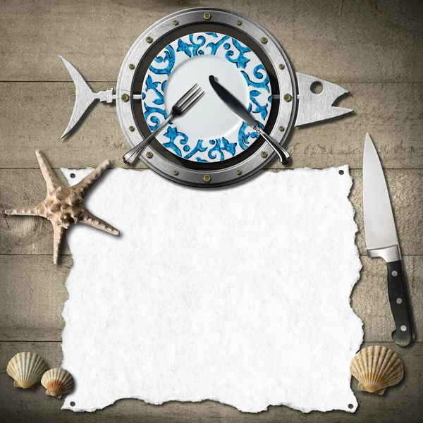 Seafood Menu Background — Stock Photo, Image