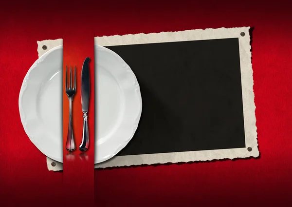 Restaurant Menu with Photo Frame — Stock Photo, Image