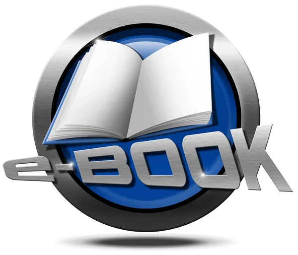 E-Book - Metallic Icon — Stock Photo, Image