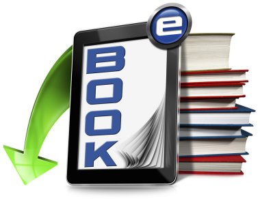 E-kitap simgesi Tablet ve kitaplar