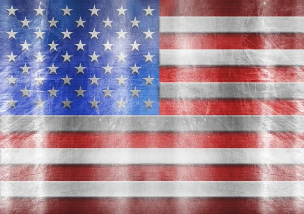 美国风化的国旗 — 图库照片