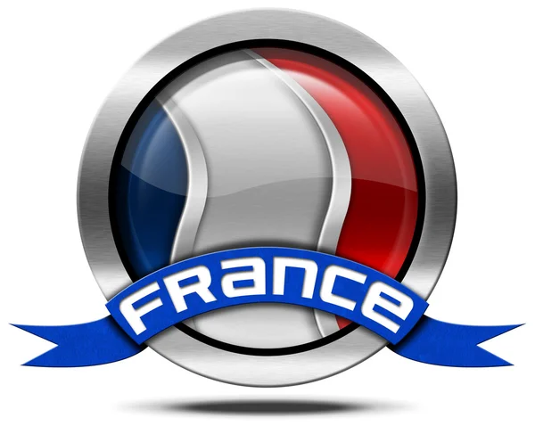 France Flag - Metal Icon — Stock Photo, Image