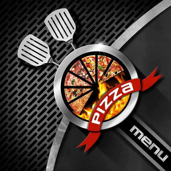 Pizza menü design — Stock Fotó