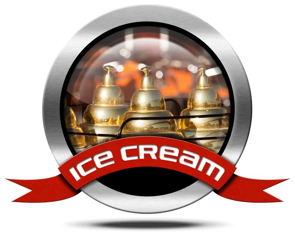 Ice Cream - metalen pictogram — Stockfoto