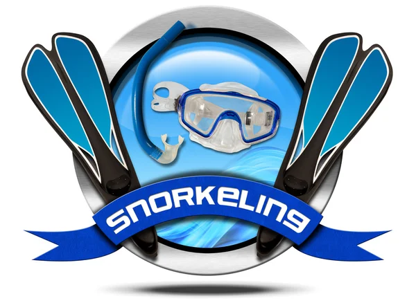 Snorkeling - Metal simgesi — Stok fotoğraf