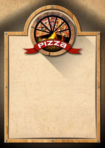 Pizza - rustik menü tasarımı