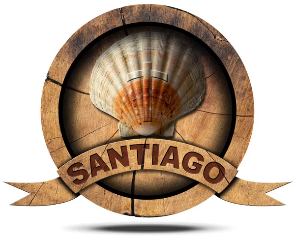 Santiago de Compostela - pilgrimsfärd Symbol — Stockfoto