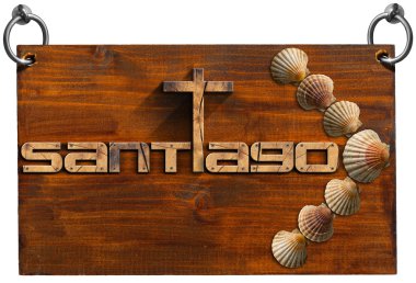 Santiago de Compostela - ahşap işareti