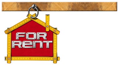 House kira işaret - ahşap metre için