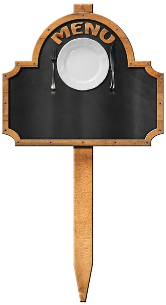 フード メニュー - 黒板と記号 — ストック写真