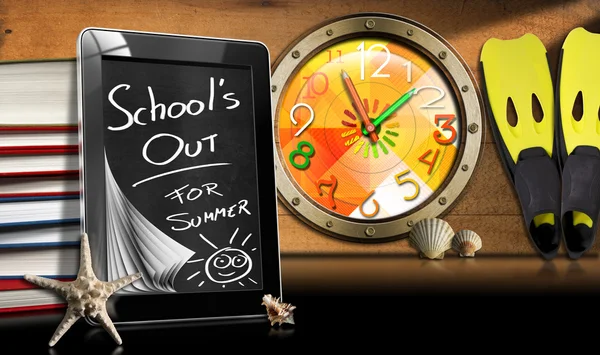 School's Out for Summer - Tablet Computer — Stock Photo, Image